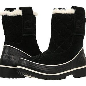 Sorel Women's Tivoli Waterproof Suede Insulated Mid Calf Boots Black Size 5 EUC